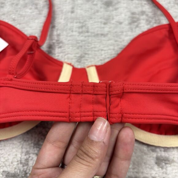 L. A Hearts By Pacsun Women Bikini Top Adjustable Back Bright Red Size Medium - Picture 5 of 5
